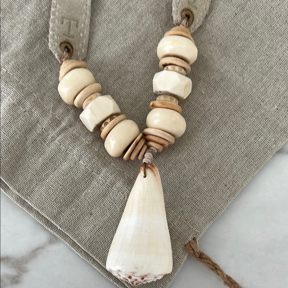 Twine & Twig Long Bead And Shell Necklace. - image 5